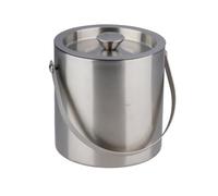 alpina Edco Eindhoven B.V Seau à Glace en Acier Inoxydable - Diamètre : 15,5 x H 15,5 cm - Double Isolation - avec Couvercle et poignée - 670 g - pour fête, Barbecue et Maison