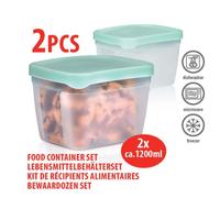 Alpina Lot de 2 boîtes de conservation pour aliments - 1200 ml