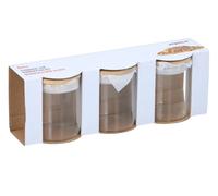 ALPINA Lot de 3 bocaux de rangement