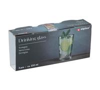Alpina Lot de 3 verres à eau - 220 ml