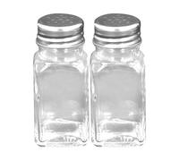 Pack De Deux Salière Poivrière En Verre Avec Couvercle Ultra Compact Alpina Transparent