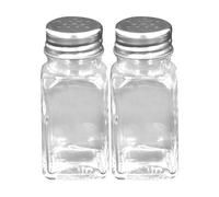 Pack De Deux Salière Poivrière En Verre Avec Couvercle Ultra Compact Alpina Transparent