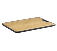 alpina Planche à Découper Double Face en Bambou et Plastique - Plateau Bois Rectangulaire 38 x 28 cm - Plateau de Service et Planche Bois - Plateau Fromage Moderne et Pratique