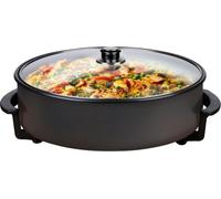 alpina Poêle électrique avec couvercle Ø42 cm - Poêle électrique multifonctionnelle 1500W - avec couvercle et revêtement antiadhésif - température max. Température 240°C - pour pizza, paella, poulet,