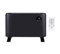 alpina Radiateur soufflant électrique 2000W - Radiateur électrique convecteur - Radiateur rayonnant avec thermostat réglable et 3 niveaux de chauffage - à poser ou à fixer au mur - noir