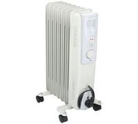 alpina Radiateur Électrique Chauffage d'Appoint avec Thermostat 1500 Watt Blanc