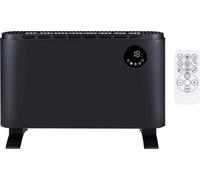 alpina Radiateur soufflant électrique 2000W - Radiateur électrique convecteur - Radiateur rayonnant avec thermostat réglable et 3 niveaux de chauffage - à poser ou à fixer au mur - noir