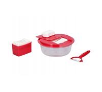 Alpina Râpe multifonction 7 pièces en plastique et inox - Rouge