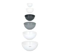 alpina Saladier - Ensemble de Bols Mélangeurs - Lot de 6 Pièces - Ustensiles de Pâtisserie - Gris