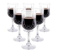 alpina Set de Verres à Vin - 6 Pièces - 200ML - Effet Cristal - Plastique, Clair