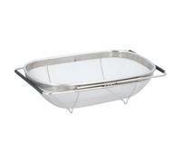 Passoire extensible en acier inoxydable pour évier avec poignées 33 x 23,5 x 10 cm - Passoire d'évier de cuisine - Passoire à pâtes