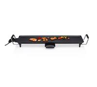 alpina Gril de table Teppanyaki 230W - 70 x 23CM - Plaque de gril Plancha 2000W - Plaque de gril avec revêtement antiadhésif - Température réglable - Noir