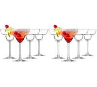 alpina Verres À Margarita Set de 4 - Verres À Cocktail pour Margarita et Boissons Tropicales - Transparent - 250 ml (Lot de 2)