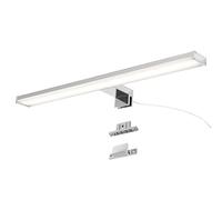 Alpinaluz Applique LED Chromée pour Miroir - 4000K - Éclairage Frontal et Bas - Montage sur Miroir, Mur ou Meuble - IP44 - Aluminium et Acrylique (50cm 12W)