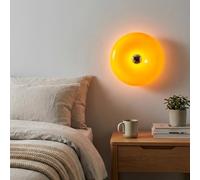 Alpinaluz Applique LED Circulaire en Verre Orange 12W CCT Ø30 cm Design Donut avec 3 Couleurs de Lumière 3000K/4000K/6000K Lampe Murale Moderne pour Salon Chambre Couloir