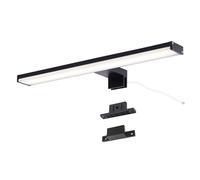 Alpinaluz Applique LED Noire pour Miroir de Salle de Bain - 4000K Blanc Neutre - IP44 - Aluminium et Supports en Polycarbonate - Installation sur Miroir, Mur ou Meuble (40cm 10W)
