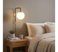 Alpinaluz Applique Murale avec Prise E27, Globe Blanc 15 cm