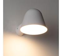 Alpinaluz Applique murale blanche au design moderne type phare - Abat-jour conique incliné, lumière intérieure décorative pour tête de lit, chambre, couloir ou salon, culot E14 LED