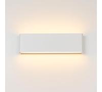 Alpinaluz Applique murale LED blanche 20 W 2700 K 30 cm - Design fin rectangulaire, diffuseur en verre, lumière haut et bas, aluminium moderne pour intérieur et extérieur IP54