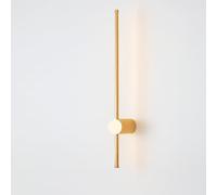 Alpinaluz Applique murale linéaire « FILO » 60 cm - Design ultra fin rotatif à 360°, LED 10 W 2700 K, lumière indirecte décorative en aluminium doré pour salon, chambre ou couloir