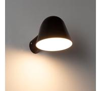 Alpinaluz Applique murale noire au design moderne type phare - Abat-jour conique incliné, lumière intérieure décorative pour tête de lit, chambre, couloir ou salon, culot E14