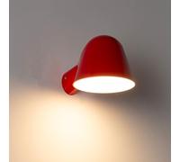 Alpinaluz Applique murale rouge au design moderne type phare - Abat-jour conique incliné, lumière intérieure décorative pour tête de lit, chambre, couloir ou salon, culot E14