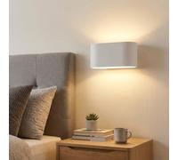 Alpinaluz Applique Murale Up & Down avec Douille G9, Design Courbé en Métal, Éclairage Décoratif Intérieur pour Couloir, Salon et Chambre, IP20 (Blanc)