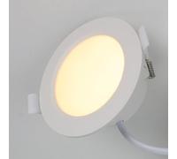 Alpinaluz Downlight LED plafond encastrable 5 W Ø92 mm blanc - Spot LED circulaire CCT 3000K/4000K/6000K sélectionnable, coupe Ø75-80mm, IP44 étanche pour salon, couloir, salle de bain ou cuisine