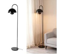 ALPINALUZ Lampadaire forme zêta, métal style nordique , douille E27,noir