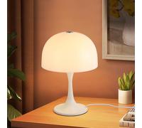 Alpinaluz Lampe de table moderne MEDUSA - 3 lumières G9, base métallique blanche, abat-jour en acrylique haute transmission, design élégant pour chambre, bureau ou table de chevet