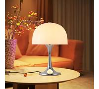 Alpinaluz Lampe nordique moderne MEDUSA - 3 lumières G9, base métallique chromée miroir, abat-jour en acrylique blanc, design élégant pour chambre, bureau ou table de chevet