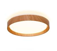 Alpinaluz Plafonnier LED 30 W Ø40 cm, lumière CCT 3000 K 4000 K 6000 K, design moderne, boîtier en polycarbonate résistant avec finition effet bois, pour salon, chambre ou salle à manger