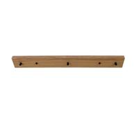 Alpinaluz Réglette de plafond 70 cm DIY pour 2 ou 3 lampes suspendues - Base rectangulaire en bois naturel - Plaque universelle pour montage d'éclairage - Sans câble ni lampes