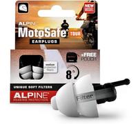 Alpine Bouchons d'oreille MotoSafe Tour - Hypoallergéniques & réutilisables - blanc pour homme