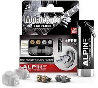Alpine MusicSafe Bouchons d'oreilles : protection auditives pour musiciens - Haute fidélité du son - 2 jeux de filtres Interchangeables - Hypoallergénique et Réutilisables - Embouts transparents
