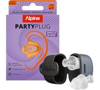 Alpine PartyPlug Bouchons d'Oreilles Concerts 19dB - Nouveau et Amélioré - Protection Auditive pour Festivals, Bouchons Réutilisables pour Musique & Raves, Son Haute Qualité - 3 Tailles (Transparent)