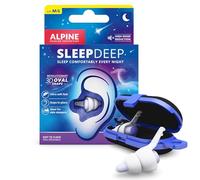 Alpine SleepDeep Bouchons d’Oreilles pour Dormir - Nouvelle Forme Ovale - Gel Anti Bruit Intégré - Confort et Atténuation au Max avec Filtres Souples (Taille M/L)