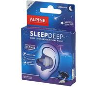 Alpine SleepDeep Bouchons d’Oreilles pour Dormir - Nouvelle Forme Ovale - Gel Anti Bruit Intégré - Confort et Atténuation au Max avec Filtres Souples (Taille M/L)