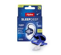 Alpine SleepDeep Bouchons d’Oreilles pour Dormir - Nouvelle Forme Ovale - Gel Anti Bruit Intégré - Confort et Atténuation au Max avec Filtres Souples (Taille M/L)
