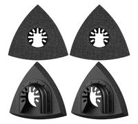 Alppihym Lot de 4 disques abrasifs Delta - 80 mm - Accessoire optimal pour Fein Multimaster, Bosch, Parkside, Ryobi, Worx, Workzone et plus encore - Outil multifonction - Papier abrasif
