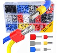 Alrens Lot de 1200 embouts de câble pré-isolés à double fil pour câbles de 1,5 mm² à 16 mm² pour installations électriques et applications de bornes Wago