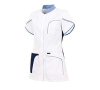 Alsico 1027582 Tulipia Tunique centrée pour femme Motif fleurs de tulipe Blanc/bleu marine Taille 48/55