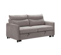 ALTAMIRA - Canapé 3 Places Convertible Tissu Gris Foncé