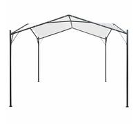 Altán 3x3x2,6 m Blanc 180 g/m² Tissu Oxford Armature Acier | Abri familial, revêtement -taches, cadre résistant, usage saisonnier, installation rapide