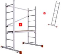 ALTEC AluCombine 1.0 - 300 | Leiterngerüst | Traverse | 2x Bockrollen | 3m