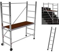 ALTEC AluCombine 4.0 - 300 | Échafaudage en échelle | 2 roulettes fixes (Ø 100 mm) | 3 m | Directement du fabricant | EN 131 | Échafaudage de travail, échafaudage de chantier, échafaudage mobile