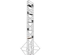 ALTEC AluKlik 2.0 1400 | AH 14 m | Largeur 0,7 m | Echafaudage roulant | Echafaudage pliant