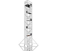 ALTEC AluKlik 2.0 1400 XXL | AH 14 m | Largeur 1,35 m | Echafaudage roulant | Echafaudage pliant