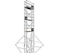 ALTEC AluKlik 2.0 900 | AH 9 m | Largeur 0,7 m | Echafaudage roulant | Echafaudage pliant