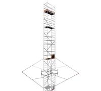 ALTEC Rollfix 1000 | incl. roulettes (Ø 125 mm) | traverse extensible | 4x stabilisateurs triangulaires | Echafaudage roulant